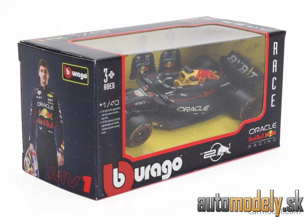 Bburago - RED BULL F1 RB20 TEAM ORACLE RED BULL RACING N 1 WORLD CHAMPION SEASON 2024 MAX VERSTAPPEN - 1:43