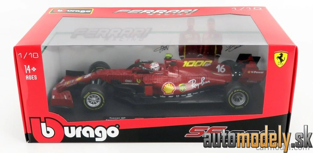 BURAGO - FERRARI - F1 SF1000 TEAM SCUDERIA FERRARI N 16 8th TOSCANA GP MUGELLO 1000th GP FERRARI F1 2020 C.LECLERC - 1:18