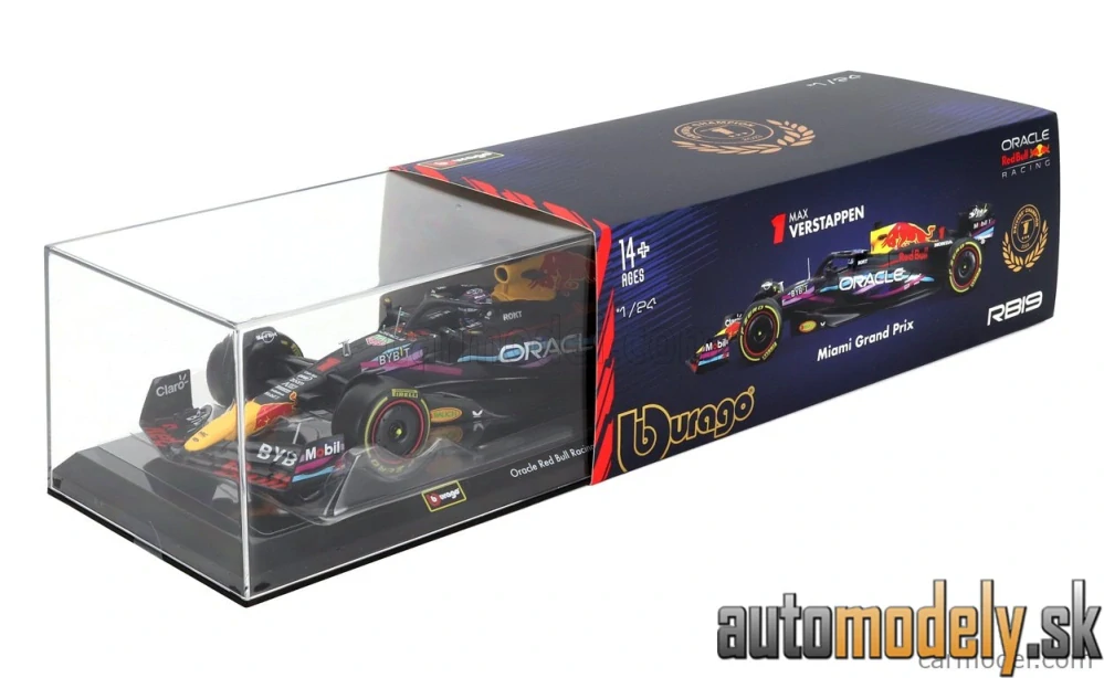 BURAGO - RED BULL - F1 RB19 TEAM ORACLE RED BULL RACING N 1 WORLD CHAMPION WINNER MIAMI GP 2023 MAX VERSTAPPEN - 1:24