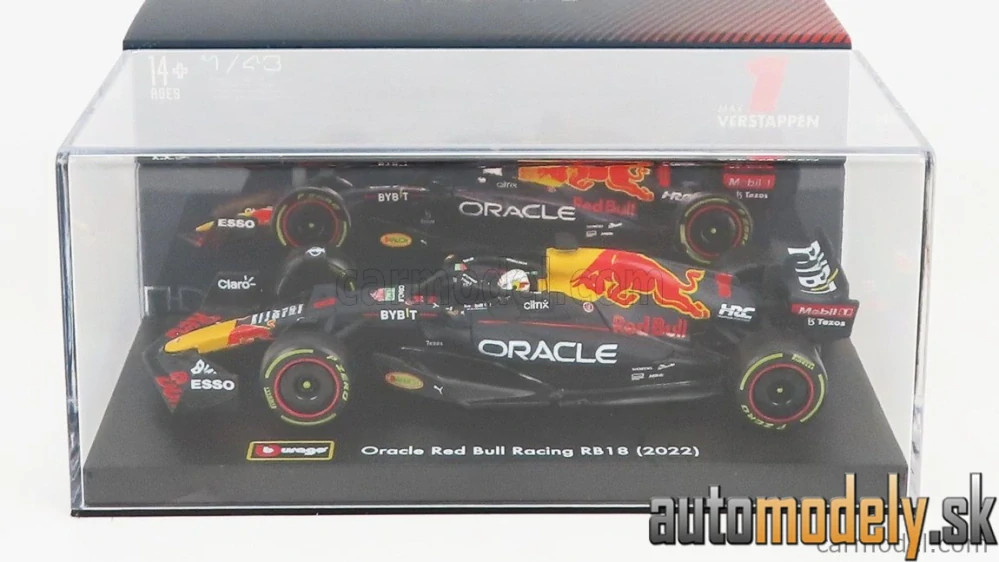 BURAGO - RED BULL - F1 RB18 TEAM ORACLE RED BULL RACING N 1 WORLD CHAMPION SEASON 2022 MAX VERSTAPPEN - 1:43