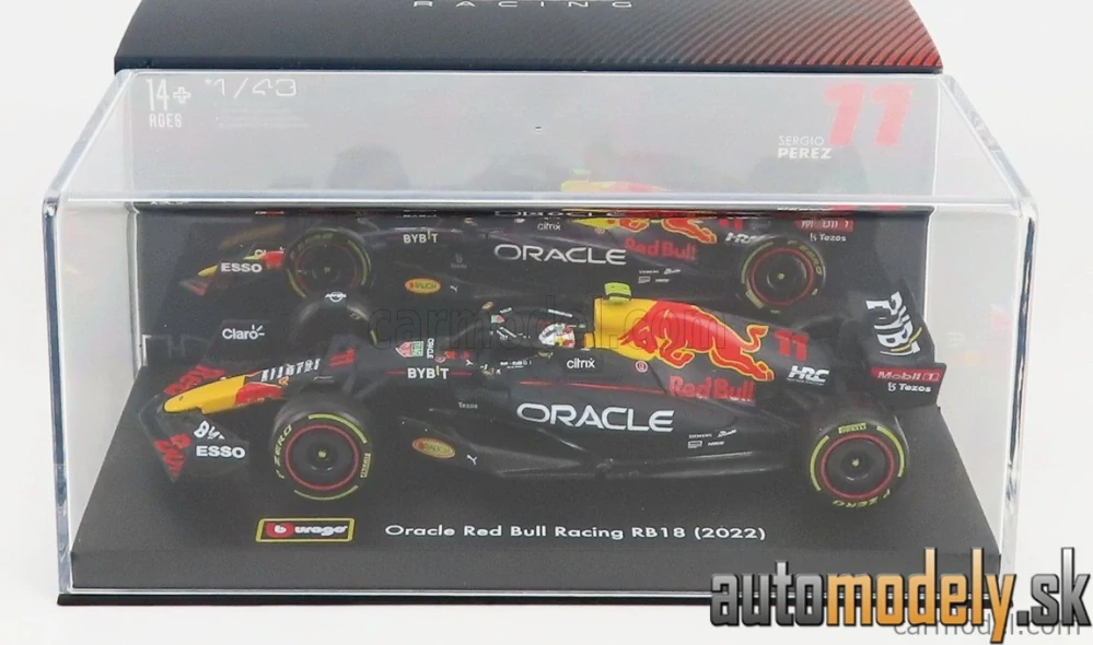 BURAGO - RED BULL - F1 RB18 TEAM ORACLE RED BULL RACING N 11 SEASON 2022 SERGIO PEREZ - 1:43