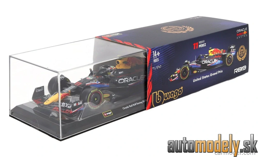 BURAGO - RED BULL - F1 RB19 TEAM ORACLE RED BULL RACING N 11 4th AUSTIN USA GP 2023 SERGIO PEREZ - 1:24