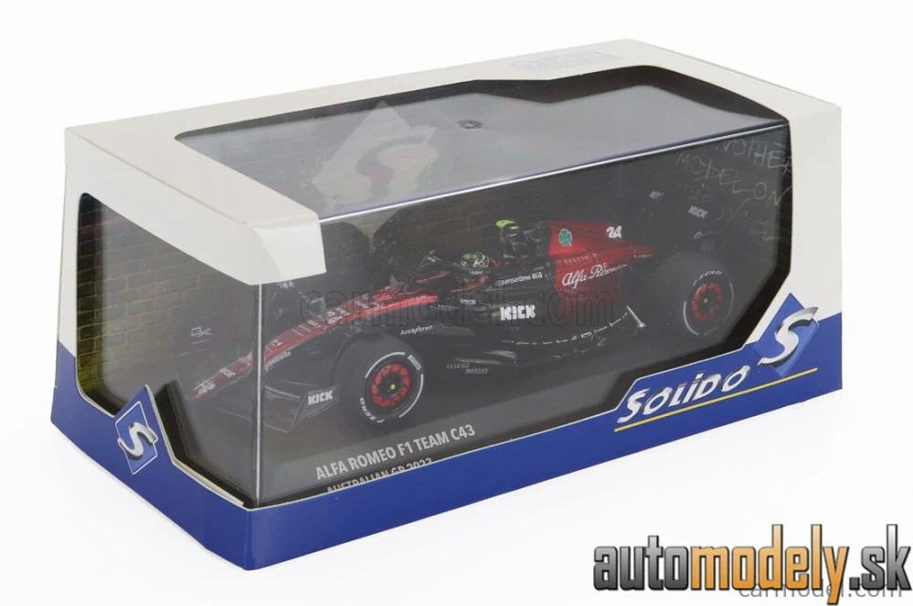 SOLIDO - ALFA ROMEO - F1 C43 TEAM STAKE N 24 AUSTRALIAN GP 2023 GUANYU ZHOU - 1:43