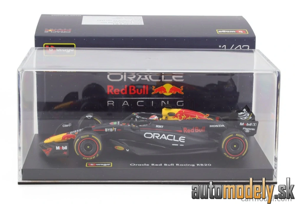 BURAGO - RED BULL - F1 RB20 TEAM ORACLE RED BULL RACING N 1 WORLD CHAMPION SEASON 2024 MAX VERSTAPPEN - 1:43