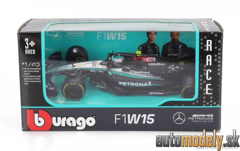 BURAGO - MERCEDES GP - F1 W15 EQ PERFORMANCE TEAM AMG PETRONAS MOTORSPORT N 44 SEASON 2024 LEWIS HAMILTON - 1:43