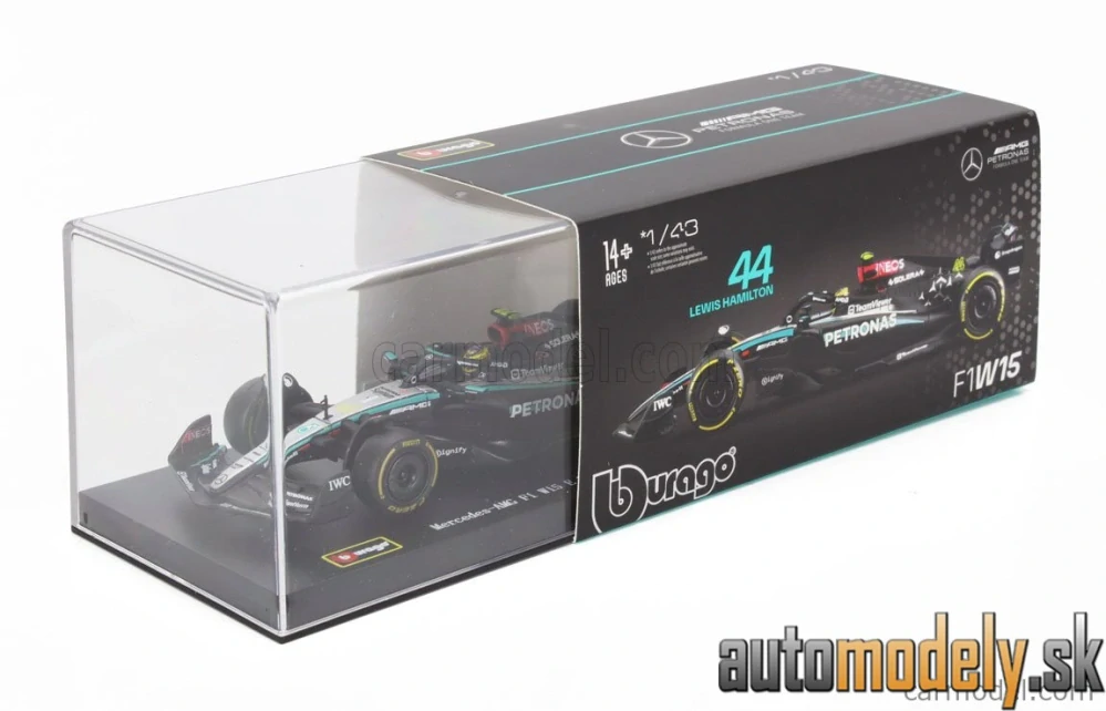 BURAGO - MERCEDES GP - F1 W15 EQ PERFORMANCE TEAM AMG PETRONAS MOTORSPORT N 44 SEASON 2024 LEWIS HAMILTON - 1:43