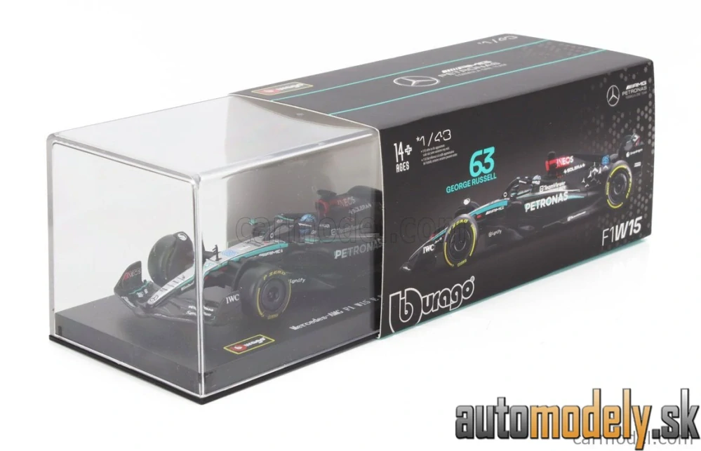 BURAGO - MERCEDES GP - F1 W15 EQ PERFORMANCE TEAM AMG PETRONAS MOTORSPORT N 63 SEASON 2024 GEORGE RUSSELL - 1:43
