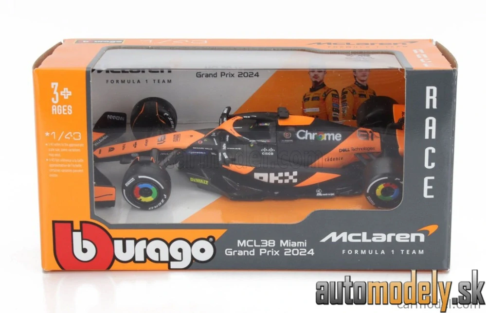 BURAGO - McLAREN - F1 MCL38 TEAM MCLAREN N 81 SEASON 2024 OSCAR PIASTRI - 1:43
