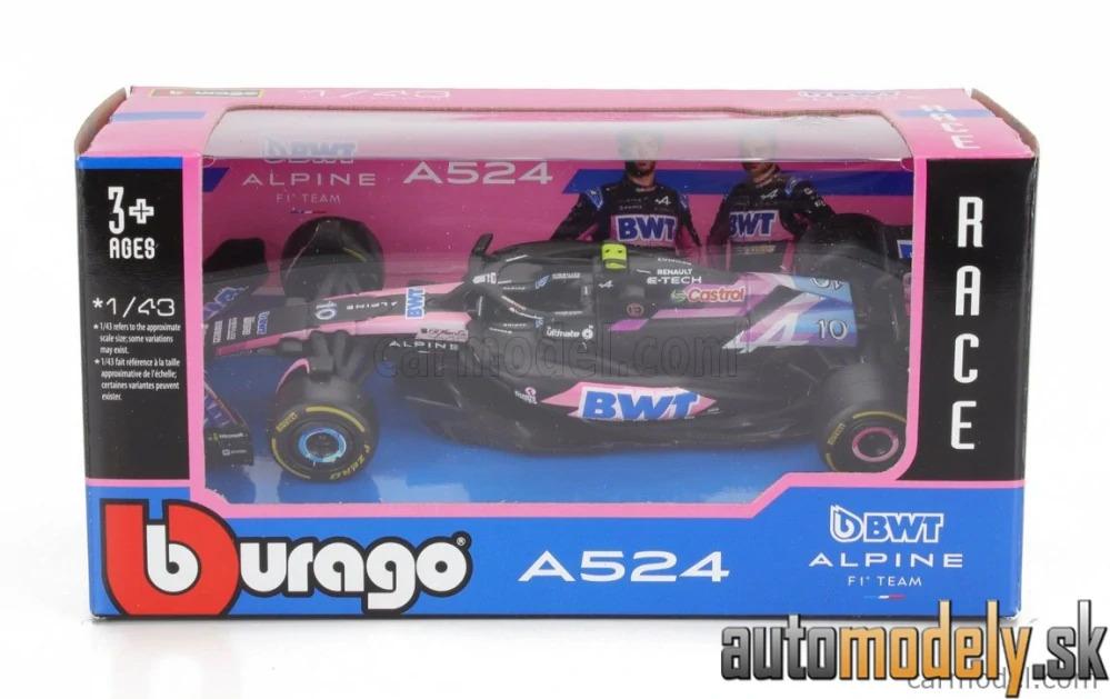 BURAGO - ALPINE - F1 A524 TEAM BWT ALPINE N 10 SEASON 2024 PIERRE GASLY - 1:43
