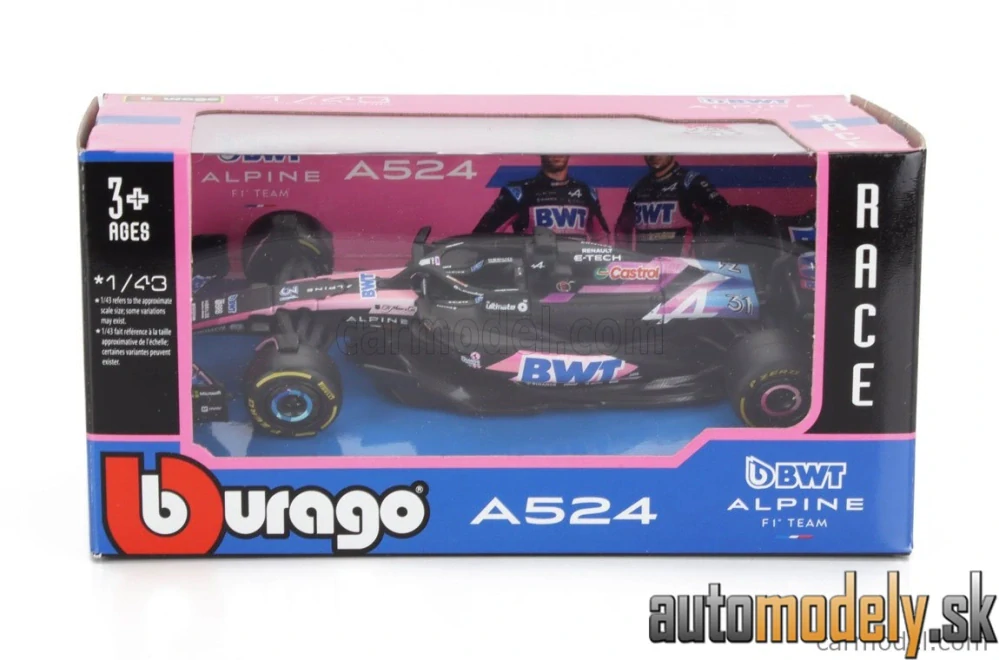 BURAGO - ALPINE - F1 A524 TEAM BWT ALPINE N 31 SEASON 2024 ESTEBAN OCON - 1:43