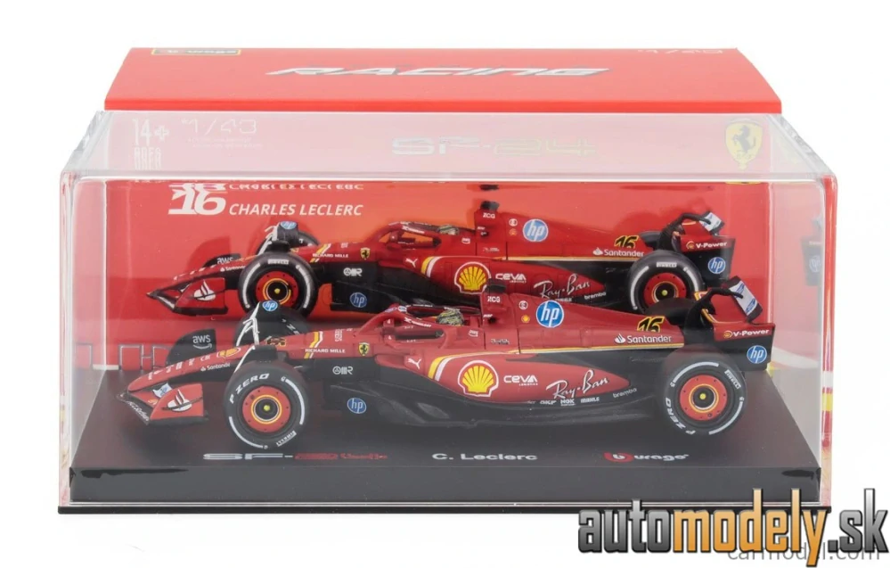BURAGO - FERRARI - F1 SF-24 TEAM SCUDERIA FERRARI N 16 WINNER ITALY MONZA GP 2024 CHARLES LECLERC - 1:43