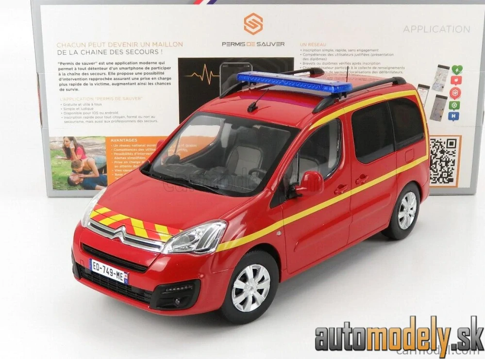 NOREV - CITROEN - BERLINGO POMPIERS 2017 - 1:18