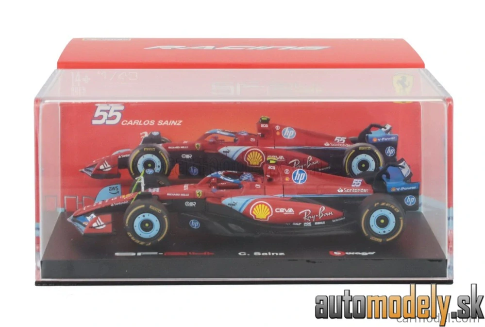 Bburago - FERRARI F1 SF-24 TEAM SCUDERIA FERRARI N 55 5th MIAMI GP 2024 CARLOS SAINZ - 1:43