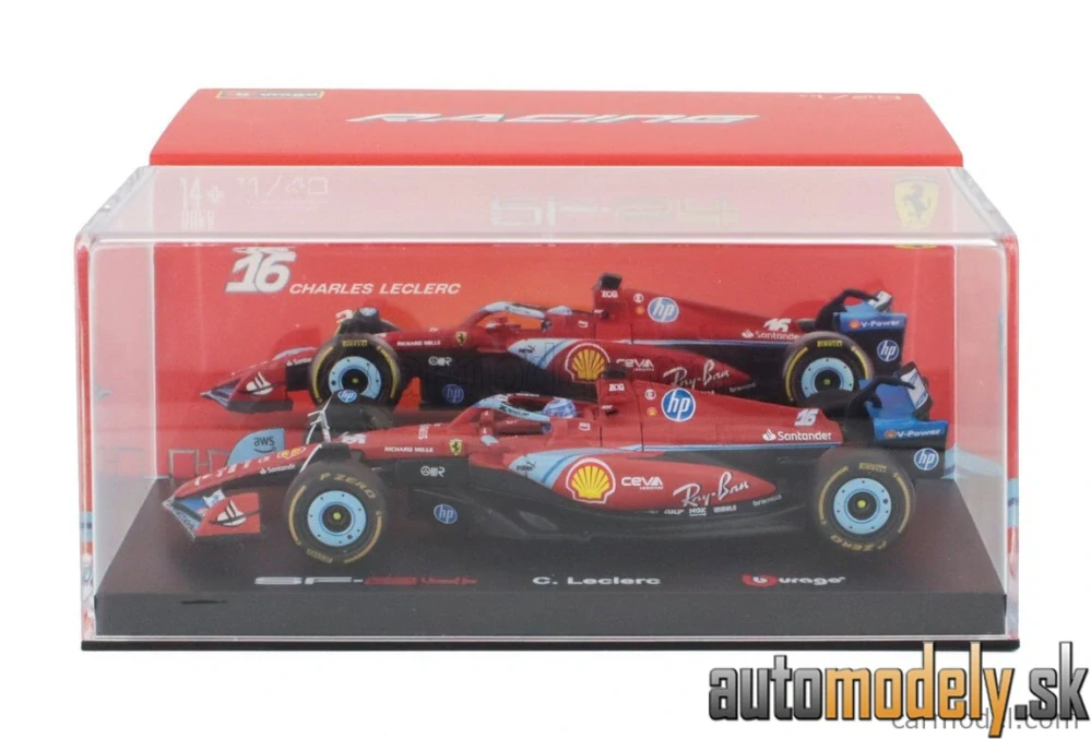 Bburago - FERRARI - F1 SF-24 TEAM SCUDERIA FERRARI N 16 3rd MIAMI GP 2024 CHARLES LECLERC - 1:43