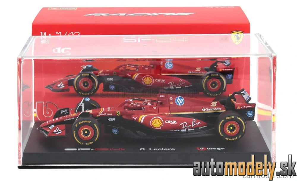 BURAGO - FERRARI - F1 SF-24 TEAM SCUDERIA FERRARI N 16 WINNER MONACO GP 2024 CHARLES LECLERC - 1:43