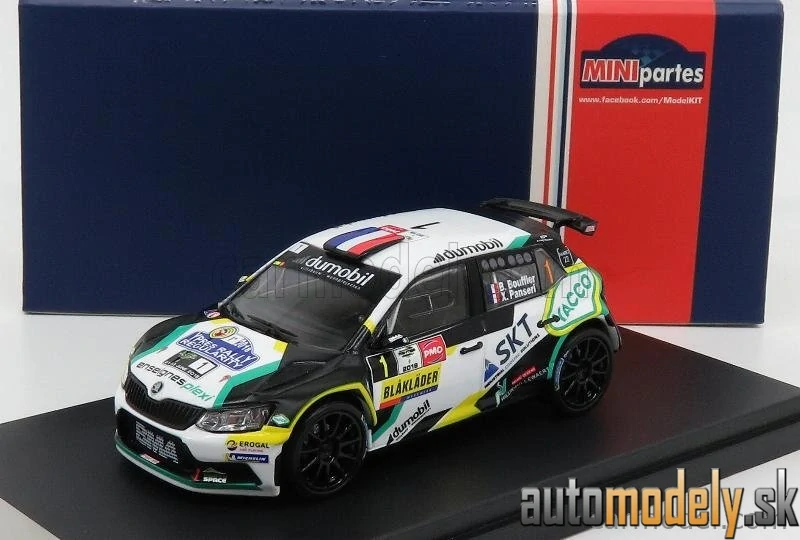 MINIPARTES - ŠKODA FABIA R5 N 1 RALLY YPRES 2018 B.BOUFFIER, X.PANSERI - 1:43