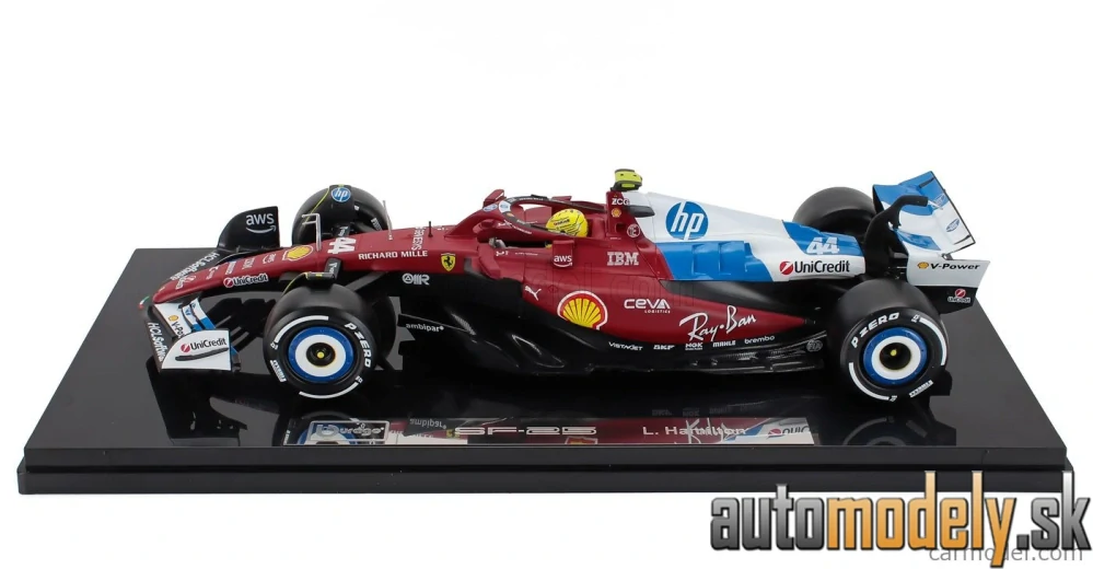 Bburago - FERRARI - F1 SF-25 TEAM SCUDERIA FERRARI HP N 44 MIAMI GP 2025 LEWIS HAMILTON - 1:18