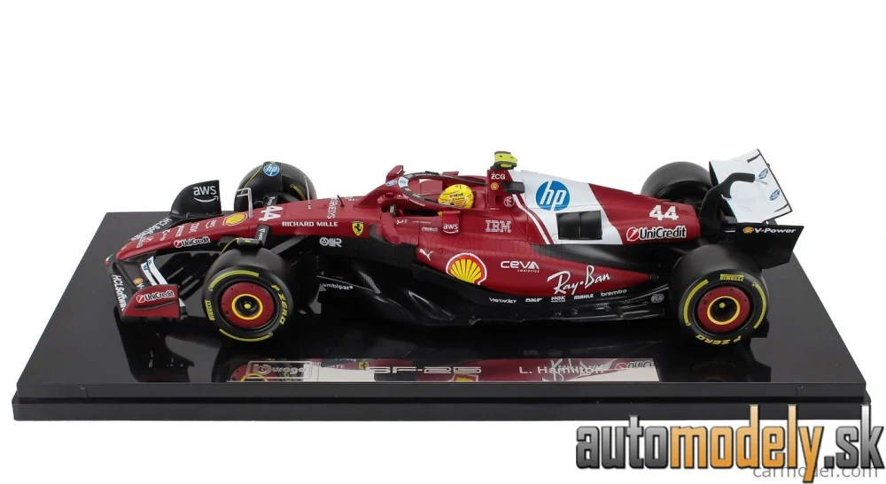 Bburago - FERRARI - F1 SF-25 TEAM SCUDERIA FERRARI HP N 44 SEASON 2025 LEWIS HAMILTON - 1:18