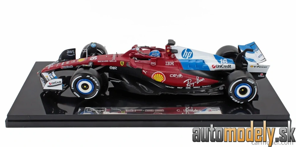 Bburago - FERRARI - F1 SF-25 TEAM SCUDERIA FERRARI N 16 MIAMI GP 2025 CHARLES LECLERC - 1:18