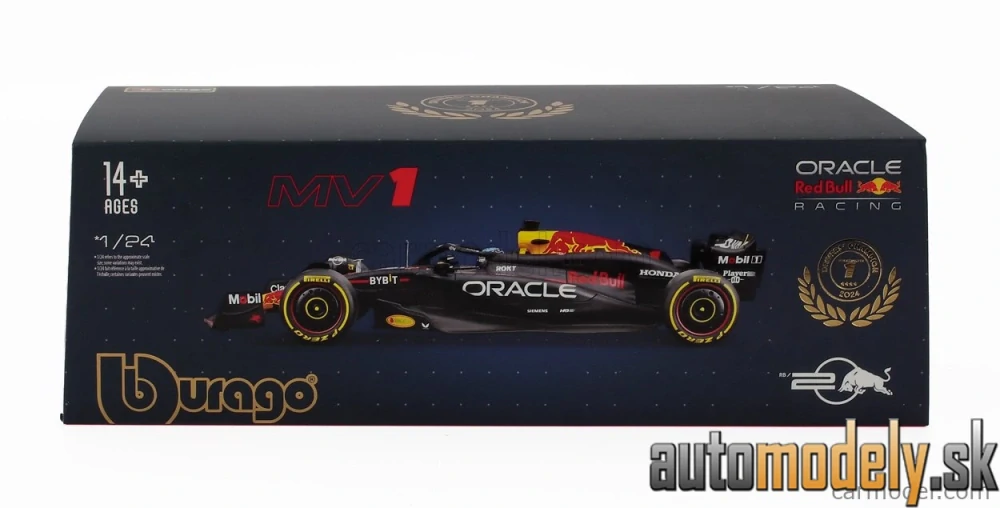 Bburago - RED BULL - F1 RB20 TEAM ORACLE RED BULL RACING N 1 WORLD CHAMPION SEASON 2024 MAX VERSTAPPEN - 1:24