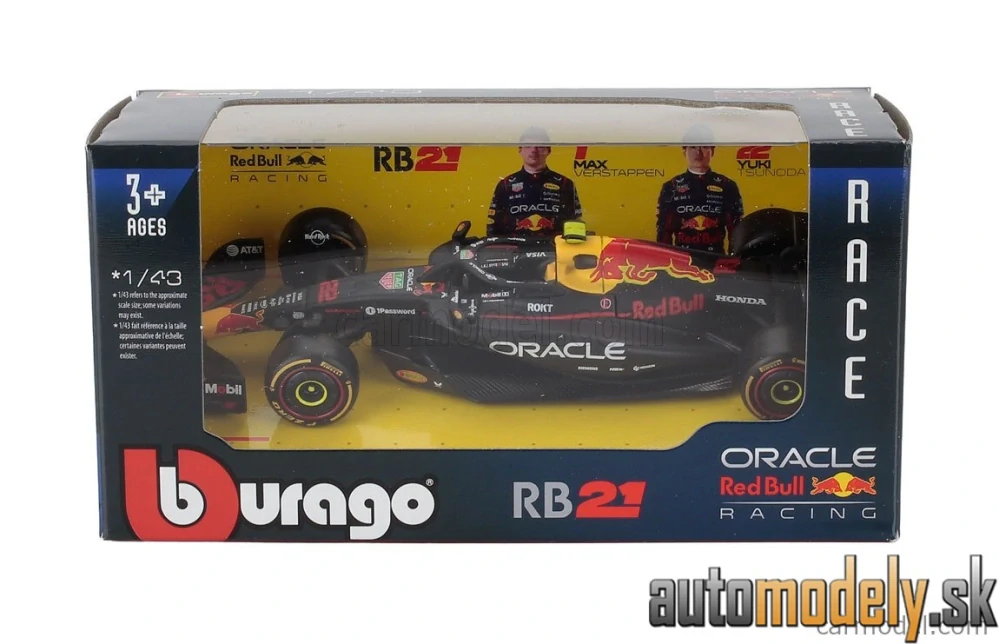 Bburago - RED BULL - F1 RB21 TEAM ORACLE RED BULL RACING N 22 SEASON 2025 YUKI TSUNODA - 1:43