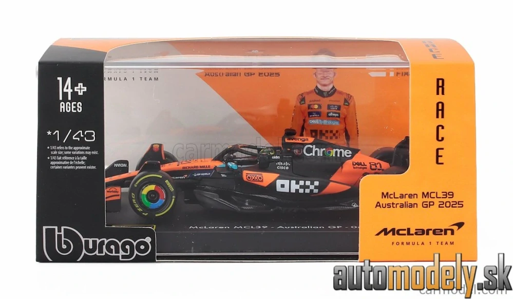 Bburago - McLAREN - F1 MCL39 TEAM MCLAREN N 81 SEASON GP 2025 OSCAR PIASTRI - 1:43