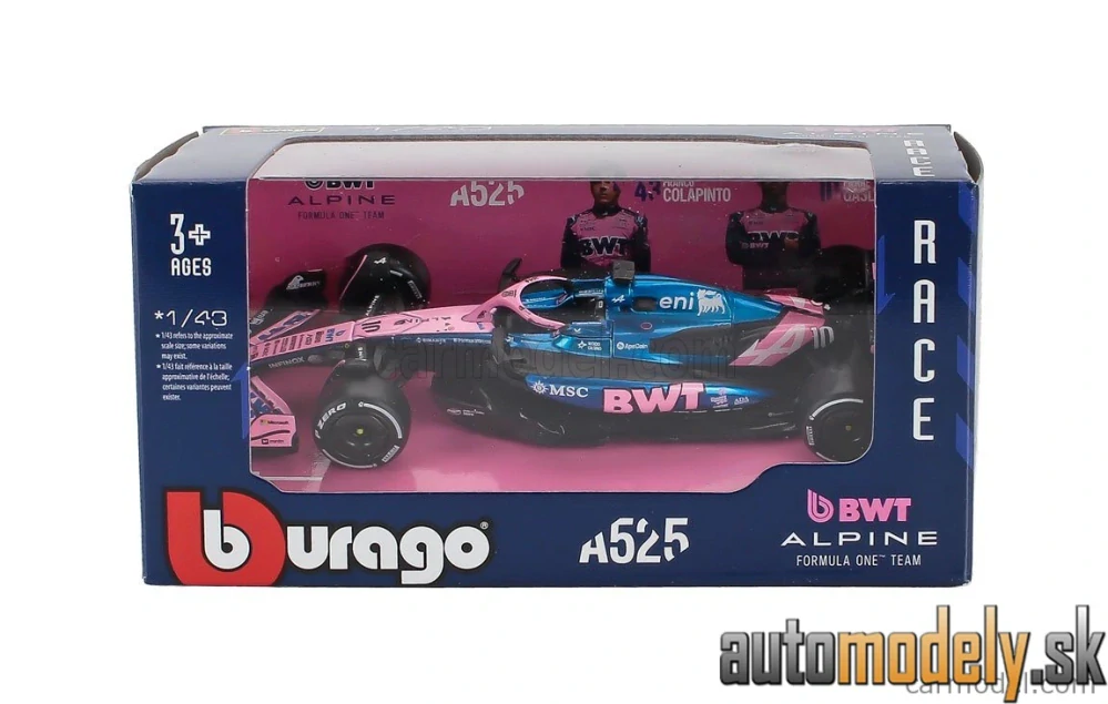 Bburago - ALPINE - F1 A525 TEAM BWT ALPINE N 10 SEASON 2025 PIERRE GASLY - 1:43