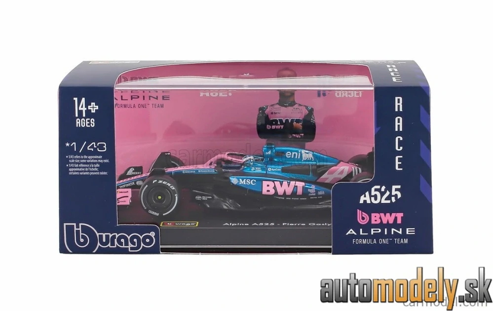 Bburago - ALPINE - F1 A525 TEAM BWT ALPINE N 10 SEASON 2025 PIERRE GASLY - 1:43