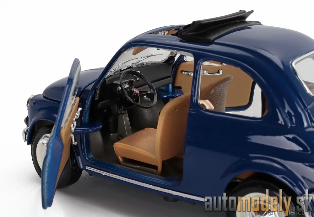 Bburago - FIAT - 500L OPEN ROOF 1968 - BLUE - 1:16