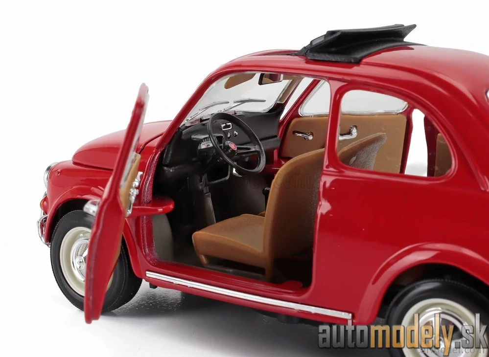 Bburago - FIAT - 500L OPEN ROOF 1968 - RED - 1:16