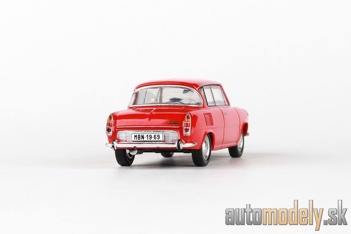 Abrex - Škoda 1100MBX (1969) červená oranžová - 1:43
