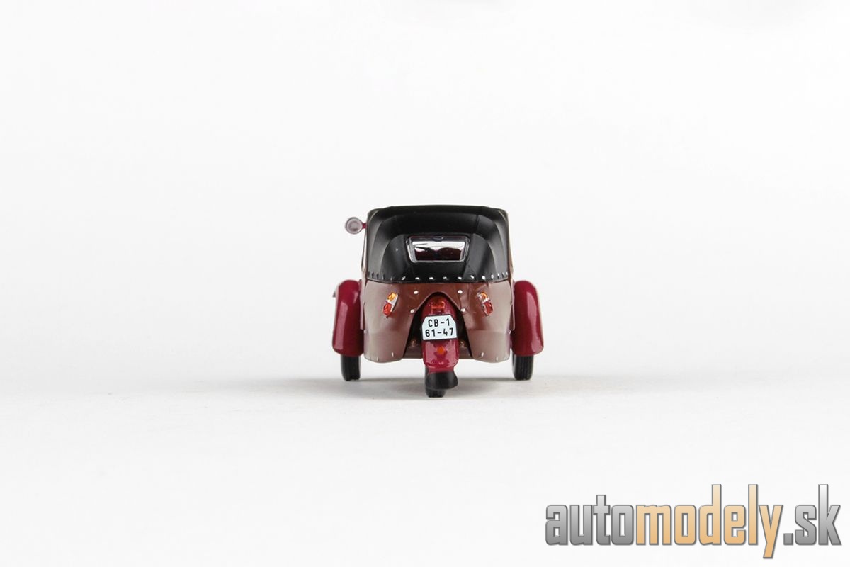 Abrex - Velorex 16/350 (1966) Hnedá/Čierna/Vínová - 1:43