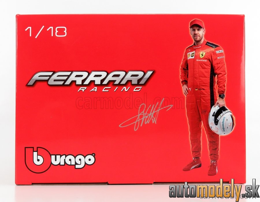 Bburago - FERRARI - F1 SF1000 TEAM SCUDERIA FERRARI MISSION WINNOW N 5 AUSTRIAN GP 2020 S.VETTEL - WITH HARD WHITE WHEELS - MATT RED - 1:18
