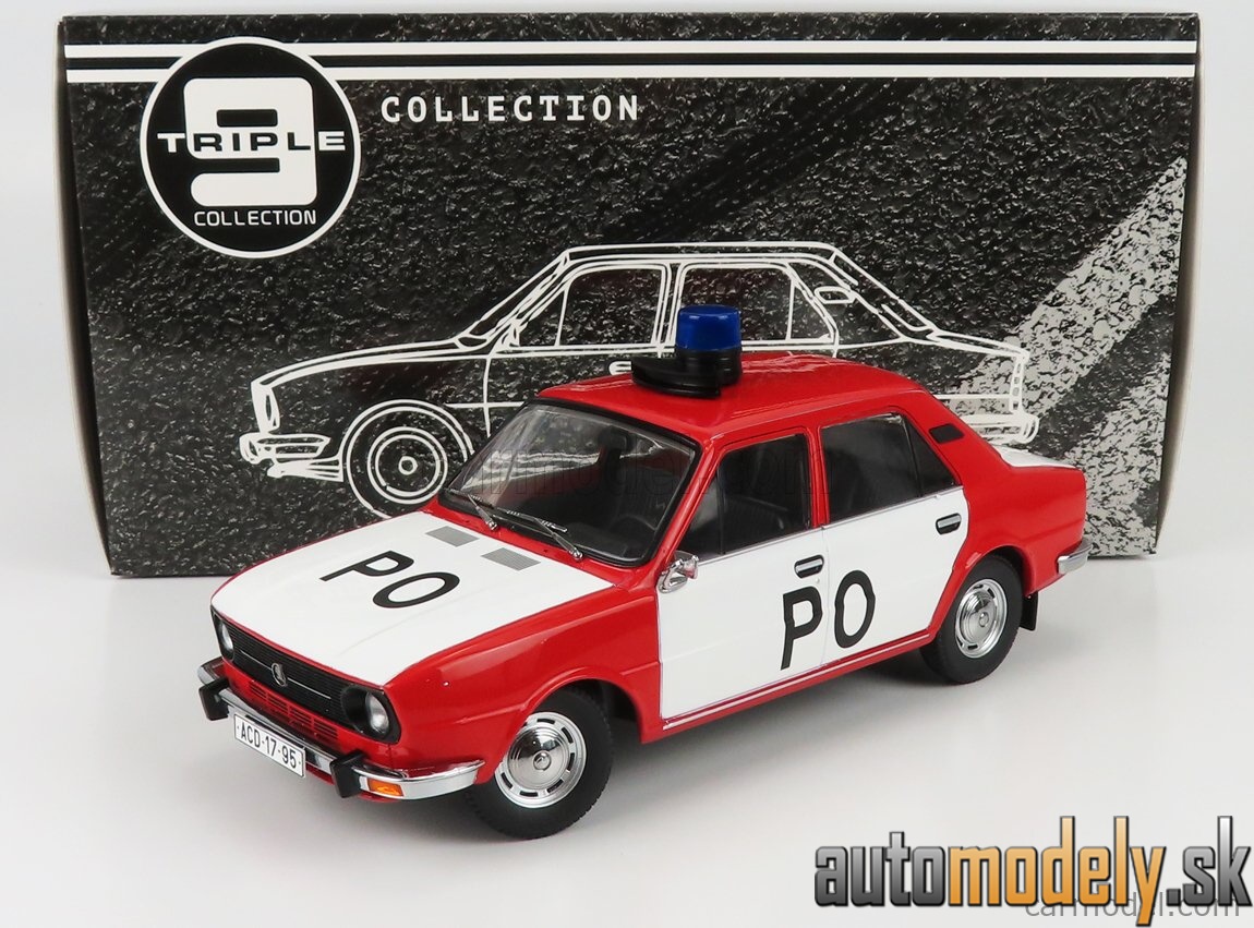 Triple9 - Škoda 105L 1976 PO Hasiči červeno biela - 1:18