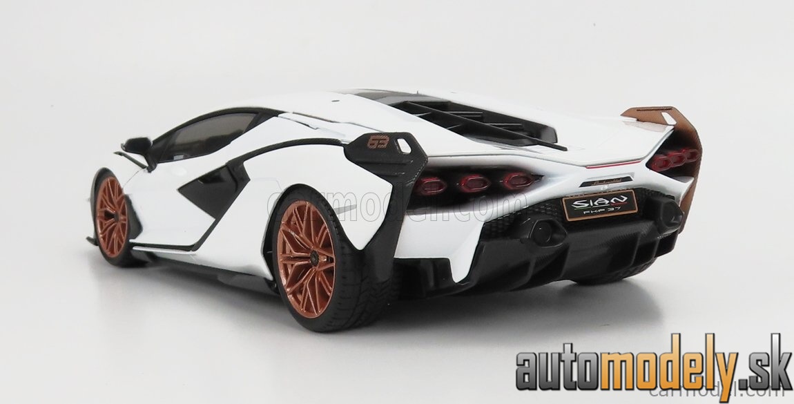 Bburago - LAMBORGHINI - SIAN FKP 37 HYBRID 2020 - WHITE BLACK - 1:18