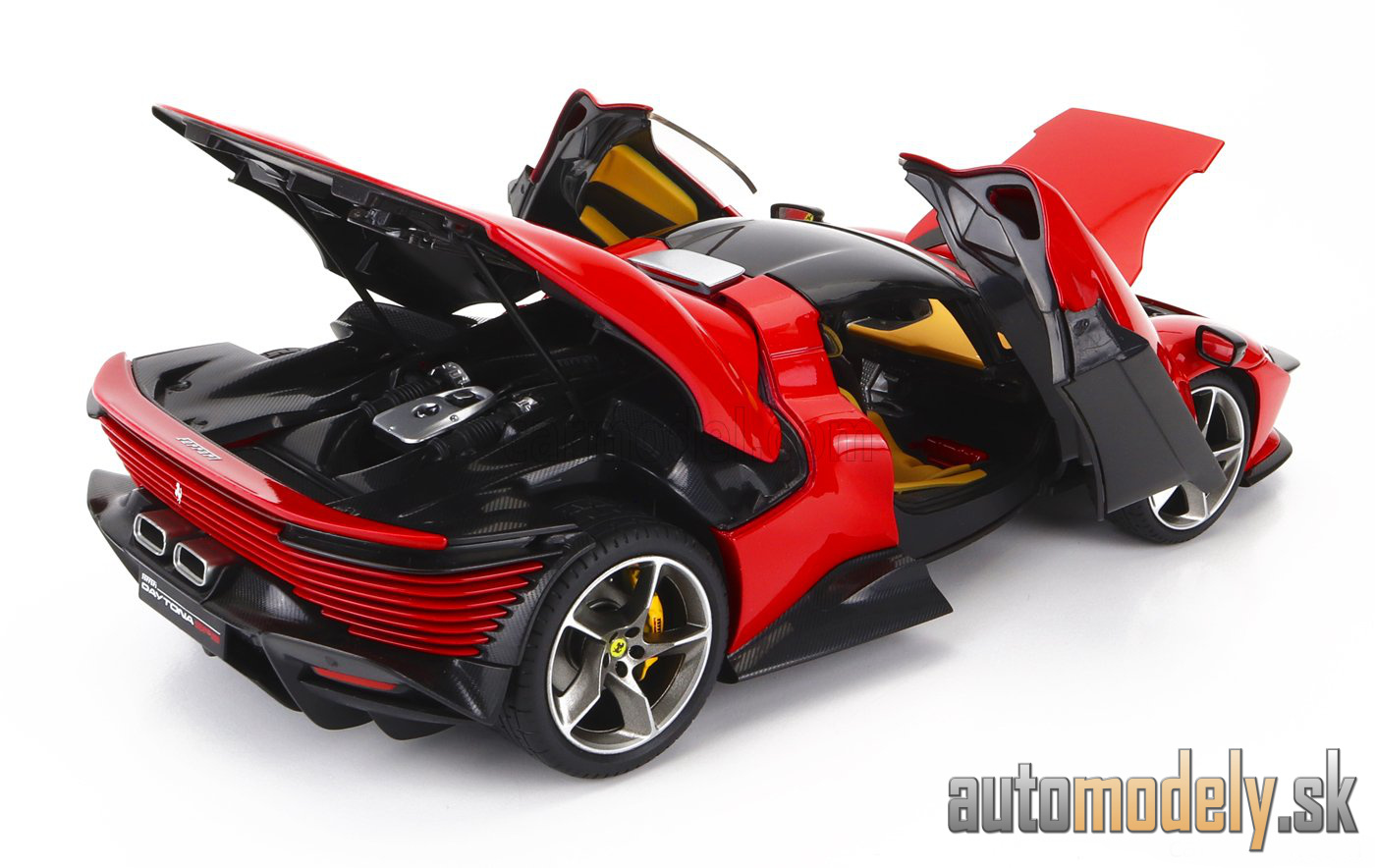 BBURAGO - FERRARI - DAYTONA SP3 SPIDER CLOSED ROOF 2022 červená - 1:18