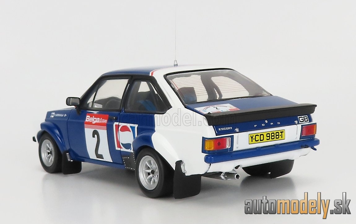 SUN-STAR - FORD ENGLAND - ESCORT RS1800 (night version) PEPSI-COLA N 2 RALLY CIRCUIT DE ARDENNES 1983 P.AIRIKKALA - J.PIRONEN- 1:18