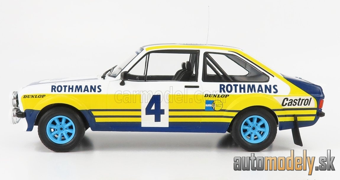 IXO-MODELS - FORD ENGLAND - ESCORT RS MKII TEAM ROTHMANS N 4 RALLY ACROPOLIS 1979 H.MIKKOLA - A.HERTZ - 1:18