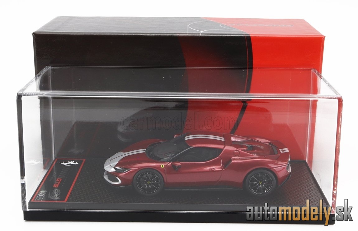 BBR-MODELS - FERRARI - 296 GTB ASSETTO FIORANO 2022 (ROSSO FIORANO - RED MET SILVER) - 1:43