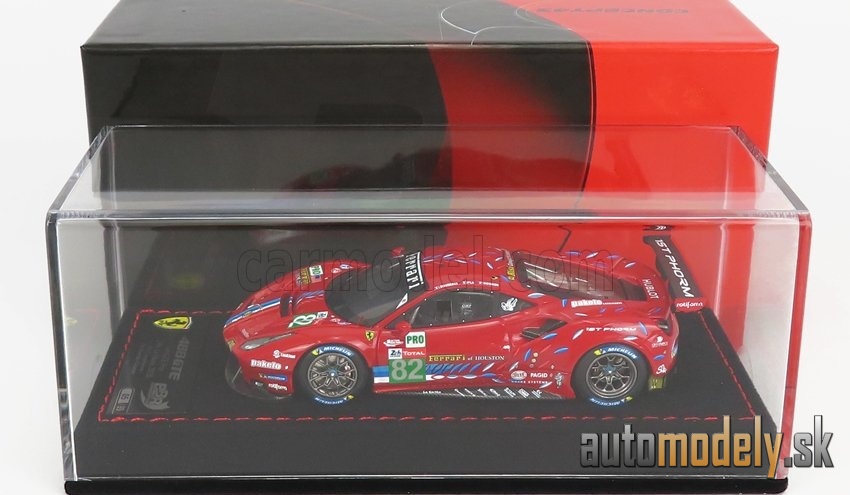 BBR-MODELS - FERRARI - 488 GTE EVO 3.9L TURBO V8 TEAM RISI N 82 LMGTE PRO CLASS 24h LE MANS 2020 S.BOURDAIS - J.GOUNON - O.PLA - 1:43