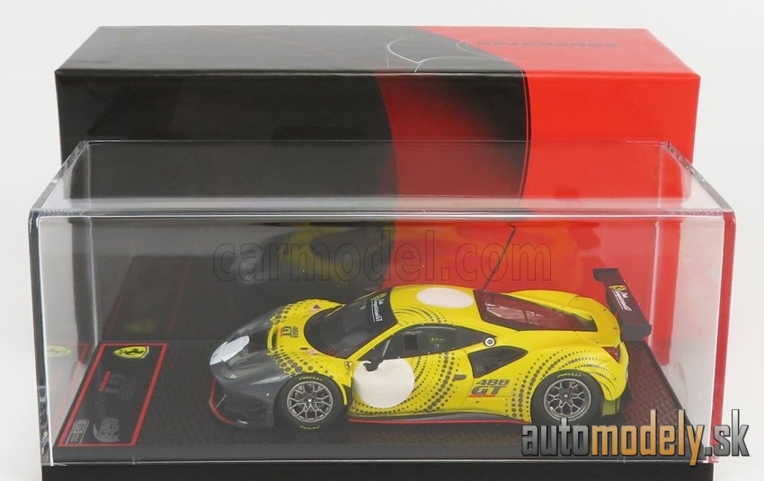 BBR-MODELS - FERRARI - 488 GT MODIFICATA 2020 (YELLOW MAT GREY) - 1:43