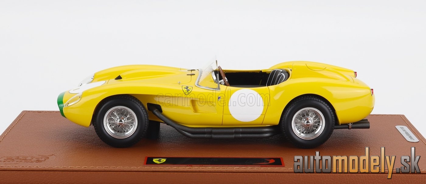 BBR-MODELS - FERRARI - 250TR TESTAROSSA N 0 SPIDER 1957 - CON VETRINA - WITH SHOWCASE (YELLOW) - 1:18