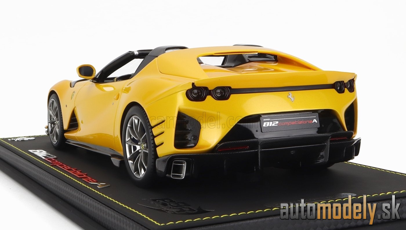 BBR-MODELS - FERRARI - 812 COMPETIZIONE A SPIDER 2022 - CON VETRINA - WITH SHOWCASE  (GIALLO TRISTRATO - YELLOW MET) - 1:18