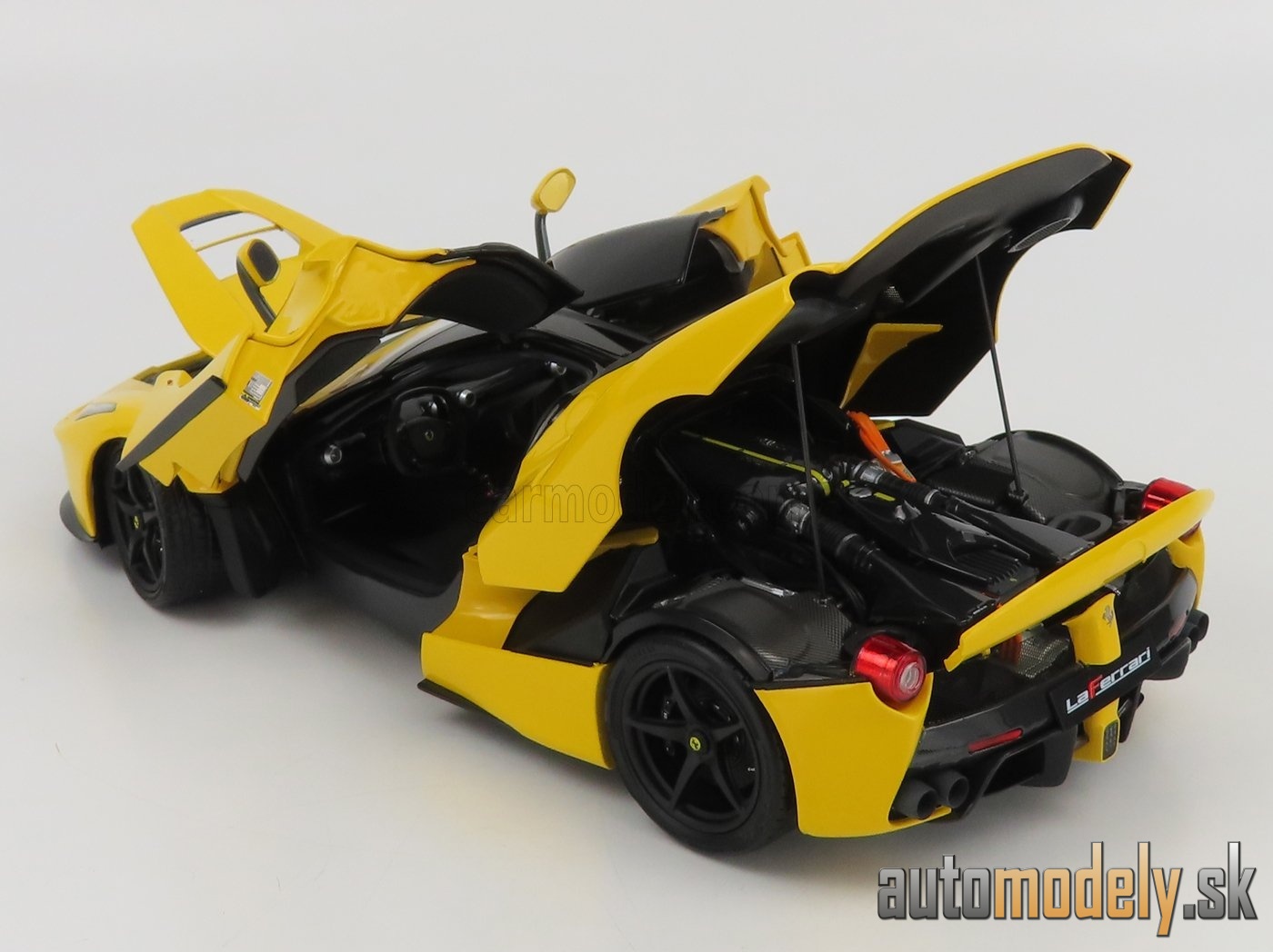 BBR-MODELS - FERRARI - LAFERRARI 2013 - BLACK WHEELS (GIALLO MODENA - YELLOW BLACK)- 1:18