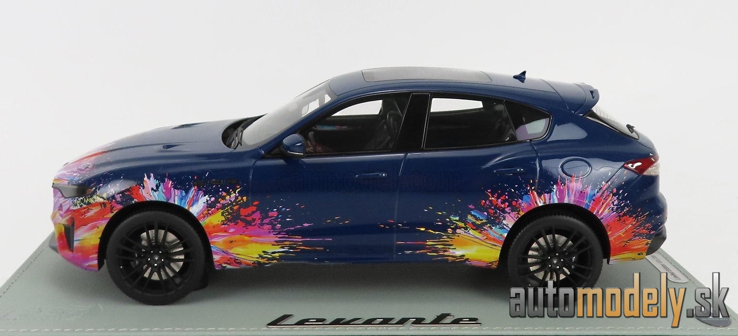 BBR-MODELS - MASERATI - LEVANTE TROFEO 2021 - FUORISERIE EDITION - CON VETRINA - WITH SHOWCASE (BLUE) - 1:18
