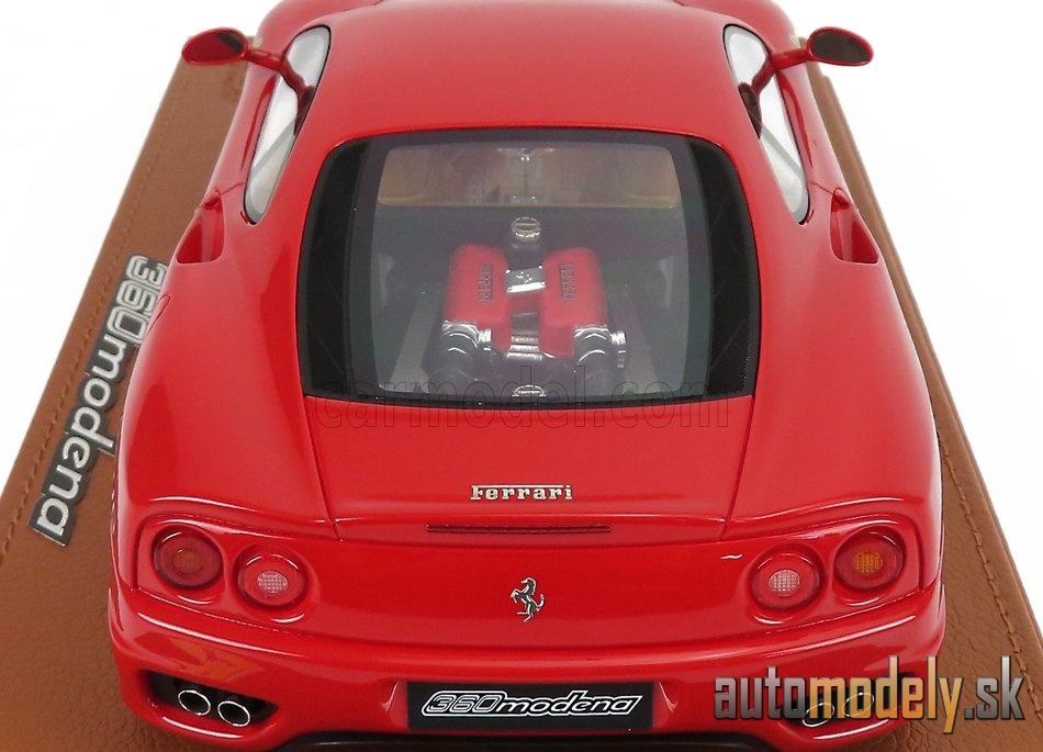 BBR-MODELS - FERRARI - 360 MODENA 1999 - MANUAL GEAR BOX - CAMBIO MANUALE - CON VETRINA - WITH SHOWCASE (RED) - 1:18