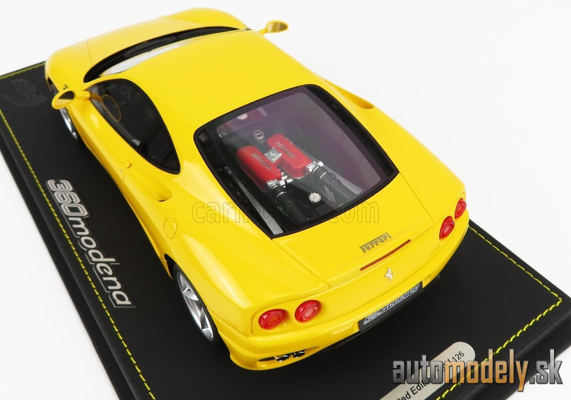 BBR-MODELS - FERRARI - 360 MODENA 1999 - F1 GEAR BOX - CAMBIO F1 - CON VETRINA - WITH SHOWCASE (YELLOW) - 1:18