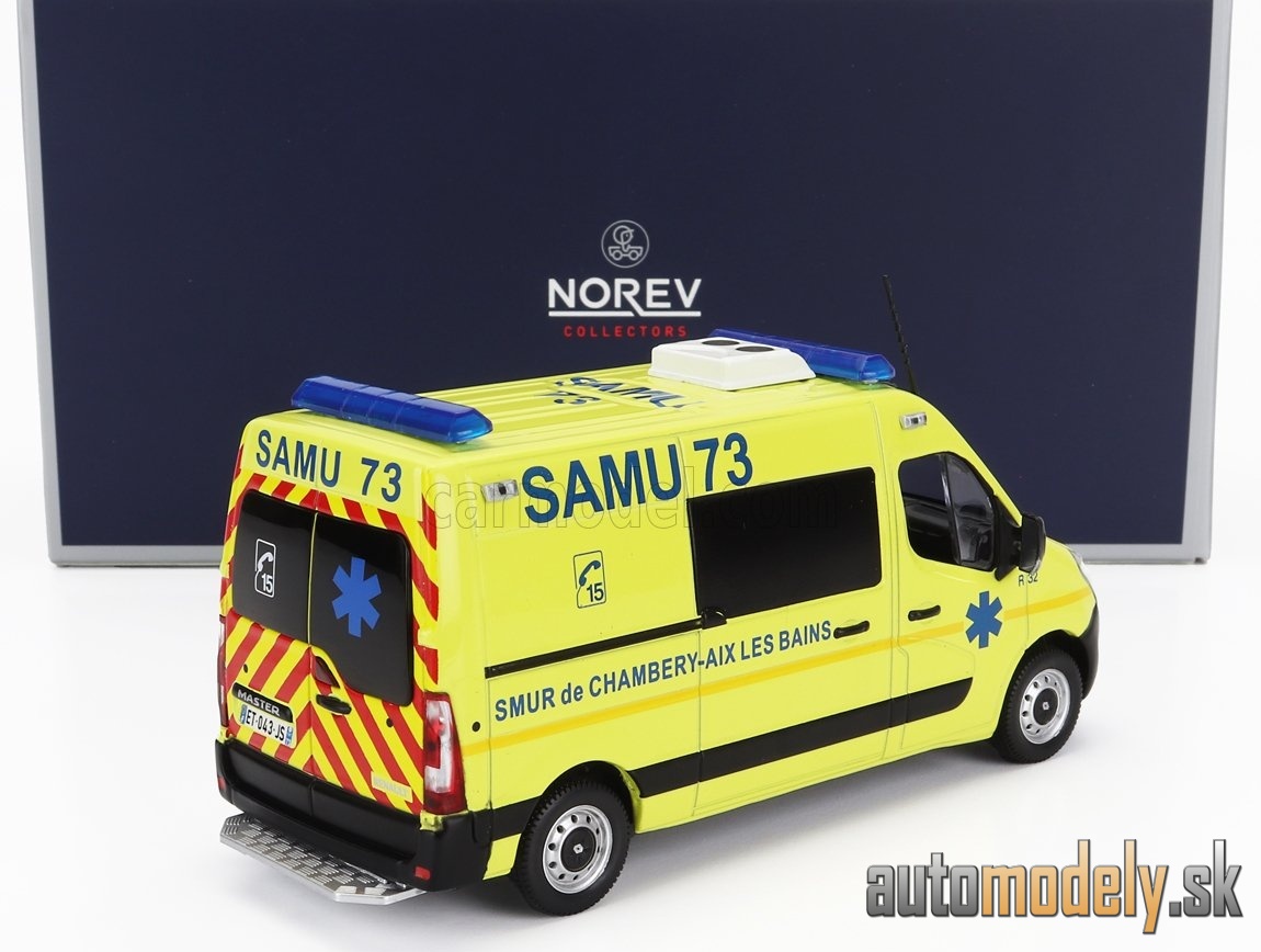 NOREV - RENAULT - MASTER VAN SAMU AMBULANCE 2014 (YELLOW) - 1:43