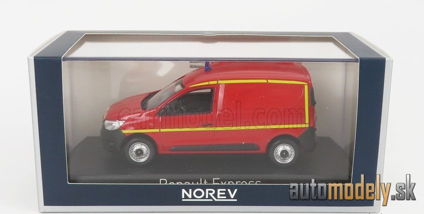 NOREV - RENAULT - EXPRESS VAN SAPEURS POMPIERS 2021 (RED YELLOW) - 1:43