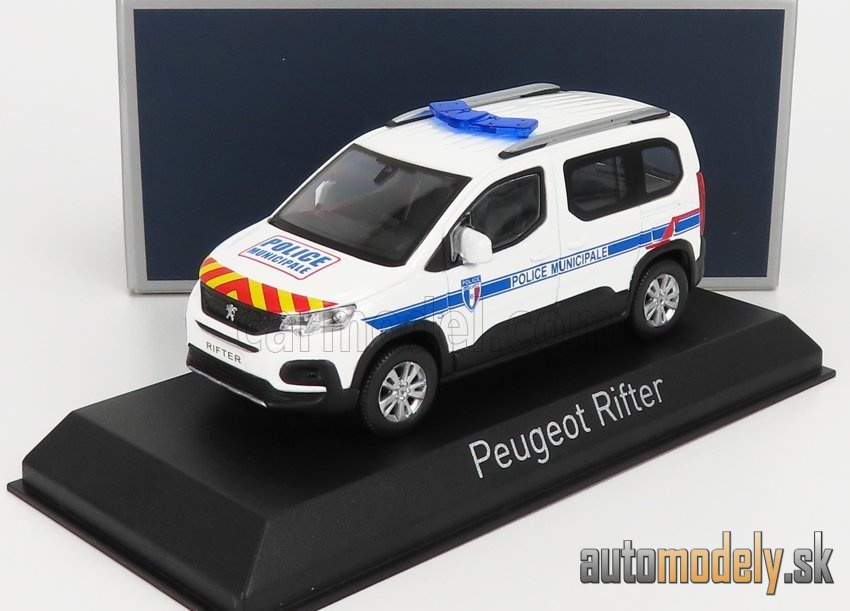 NOREV - PEUGEOT - RIFTER POLICE MUNICIPALE 2019 (WHITE BLUE RED YELLOW) - 1:43